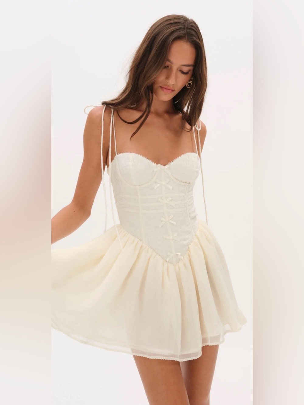 For Love And Lemons Rosie Jacquard Bustier Mini Dress